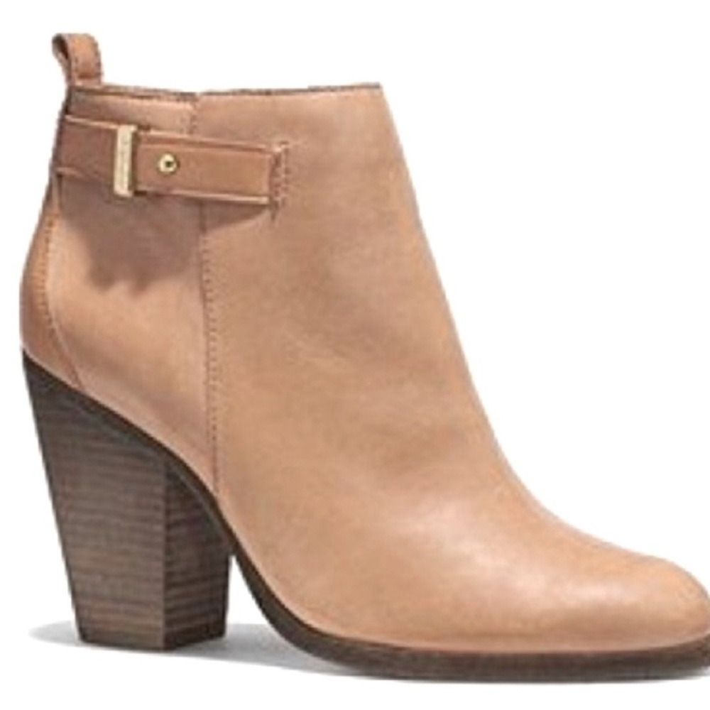 Coach Hewes Ginger Leather Ankle Booties